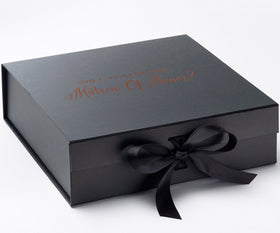 Will You Be My Matron of Honor? Proposal Box black - No Border