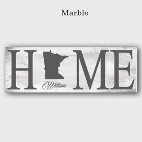 Personalized Home State Canvas Sign