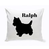 Personalized Throw Pillow - Dog Silhouette - Personalized Dog Gifts