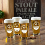 Personalized Pub Glass Set - Set of 4