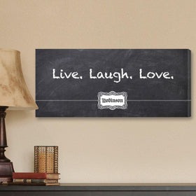 Personalized Canvas Sign - 3 L's Blackboard