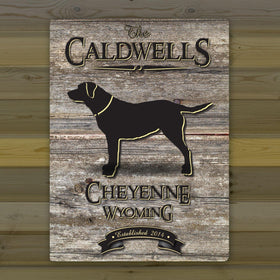 Personalized Weathered Wood Welcome to the Lake Canvas Sign