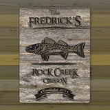 Personalized Weathered Wood Welcome to the Lake Canvas Sign