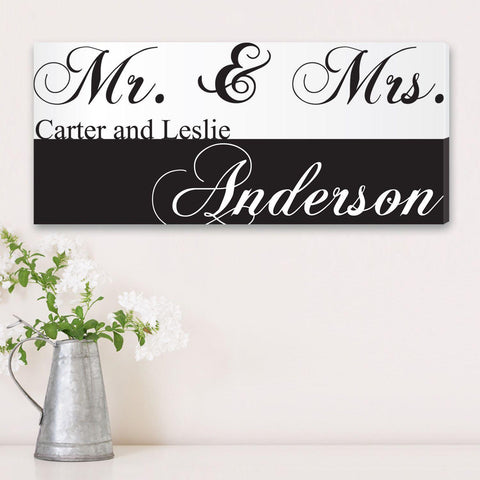 Personalized Mr. & Mrs. Canvas Print