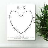 "Our Story" Personalized Couples Canvas Signs
