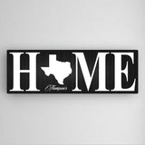 Personalized Home State Canvas Sign