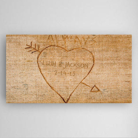 Personalized Cupid's Arrow Canvas Sign