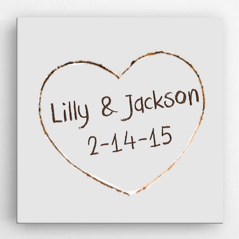 Personalized Romance Love Canvas Sign