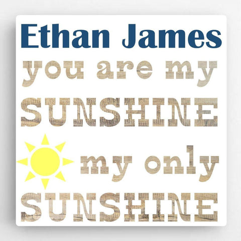 Personalized Boy Canvas Sign-Sunshine