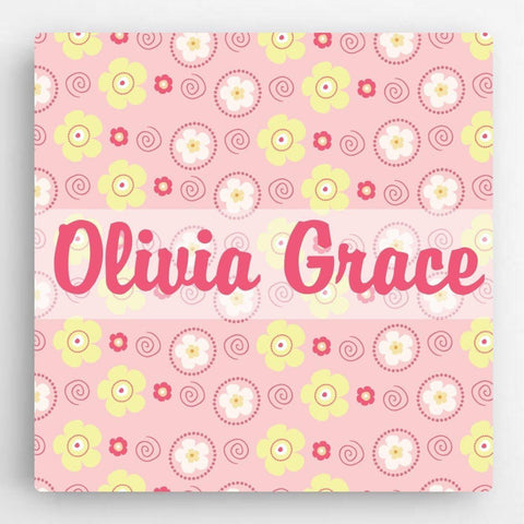 Personalized Pattern Girl Canvas Sign