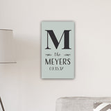 Personalized Monogram Farmhouse 14" x 24" Canvas Sign