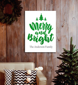 Personalized Christmas Canvas - Merry & Bright