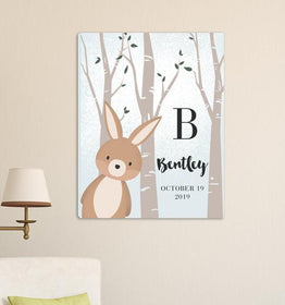 Personalized Woodland Animal Canvas 18"x24"-Sensual Baskets | Romance Baskets With Benefits