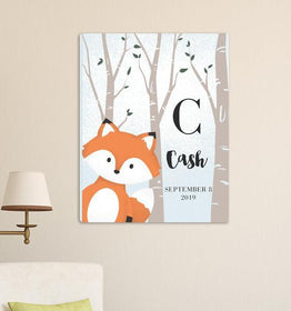 Personalized Woodland Animal Canvas 18"x24"-Sensual Baskets | Romance Baskets With Benefits