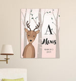 Personalized Woodland Animal Canvas 18"x24"-Sensual Baskets | Romance Baskets With Benefits