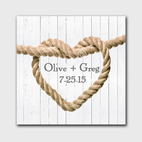 Personalized Knot Canvas Print