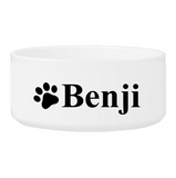 Personalized Large Dog Bowl - Happy Paws