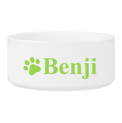 Personalized Small Dog Bowl - Happy Paws