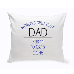 World's Greatest Dad Throw Pillow