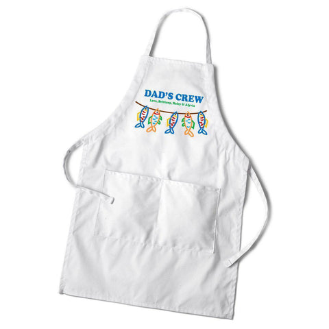 Personalized Dad's White Apron