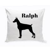 Personalized Throw Pillow - Dog Silhouette - Personalized Dog Gifts