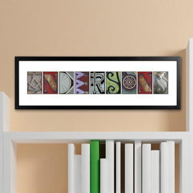 Personalized Architectural Urban Alphabet Name Sign - Full Color