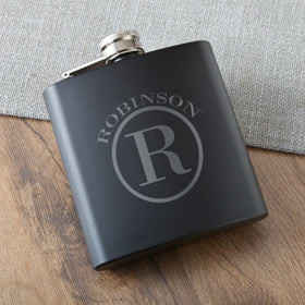 Personalized Flasks - Matte Black - Executive Gifts