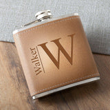 Personalized 6 oz. Leather Hide Flask