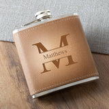 Personalized Flasks - Durango - Leather - Groomsmen Gifts - 6 oz.