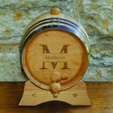 Personalized Whiskey Barrel - Monogrammed Oak Barrel - 2 Liter