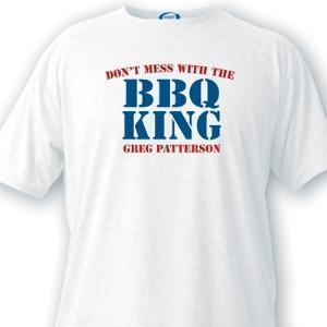 Personalized BBQ King Guys White T-Shirts