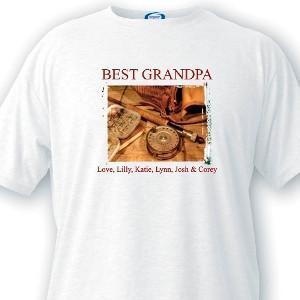 Personalized Grandpa T-Shirts - Fishing Memories