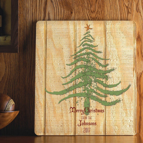 Personalized Wood Art Sign - Christmas Tree - All