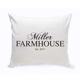 Personalized Modern Farmhouse Throw Pillow