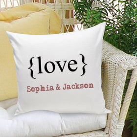 Personalized Couples Throw Pillows - Love