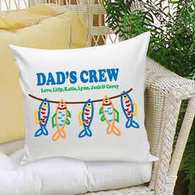 Personalized Parent Throw Pillow - Dad's Crew