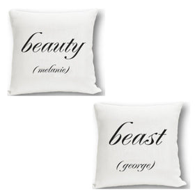 Personalized Couples Throw Pillow Set