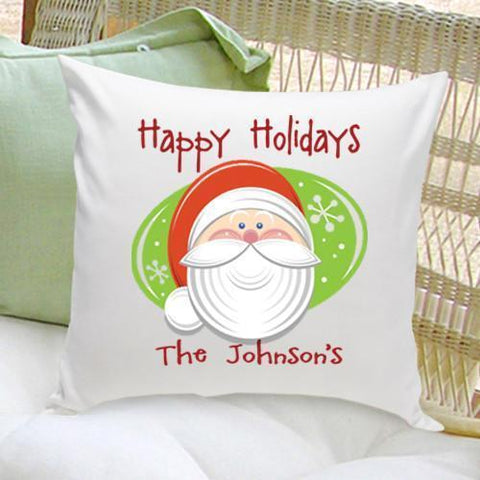 Personalized Holiday Santa Throw Pillows