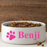 Personalized Large Dog Bowl - Happy Paws