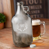 Personalized Growler - Beer Growler - Gunmetal - Groomsmen - 64 oz.