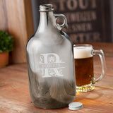 Personalized Growler - Beer Growler - Gunmetal - Groomsmen - 64 oz.