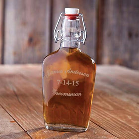 Personalized Flasks - Glass - Vintage - Groomsmen Gifts