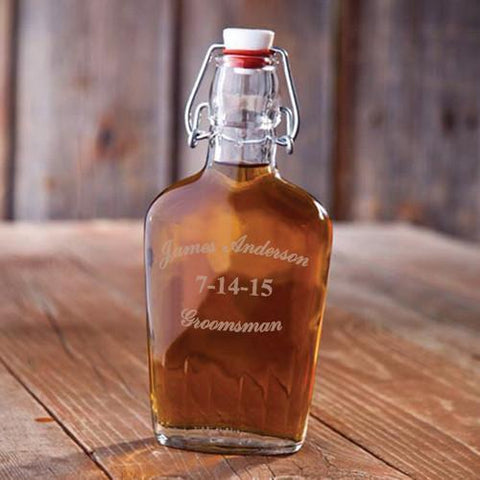 Personalized Flasks - Glass - Vintage - Groomsmen Gifts