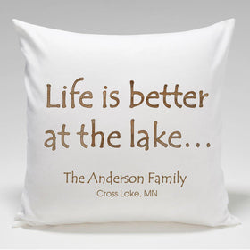 Personalized Cabin Throw Pillow