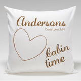 Personalized Cabin Throw Pillow