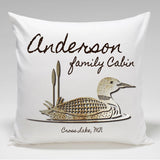 Personalized Cabin Throw Pillow