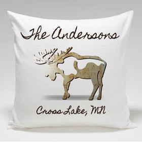 Personalized Cabin Throw Pillow