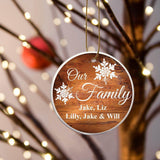 Personalized Our Family Ceramic Ornament