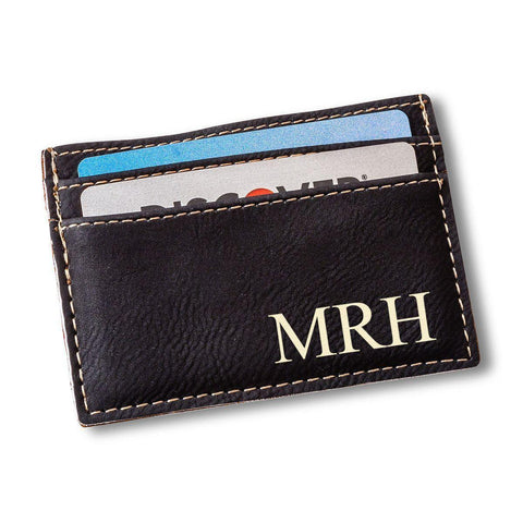 Personalized Black Money Clip & Card Holder