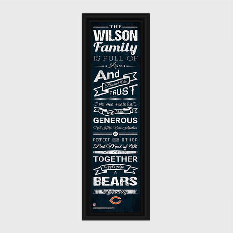 Personalized NFL Family Cheer Print & Frame - All NFL Team Available